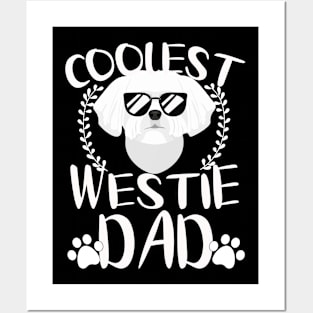 Glasses Coolest Westie Dog Dad Posters and Art